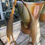 MID CENTURYPAIR OF CRANES hand carved Buffalo / cow horn Image 6