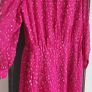 Vintage Hot Pink with Gold metallic Floral Dots Sz 12 UK Image 3