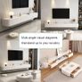 Brand New: TV Media Console Floating TV Cabinet - White Rock - 180cm Image 4
