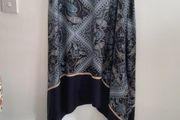 skirt paisley print asymmetrical hemline skirt H&amp;M size small 10/12