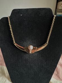Dylan Gray gold-tone cabochon art deco style necklace