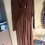 Long brown dress with long sleeves Image 3
