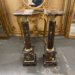 Marble columns, price for 1 various marbles and some pairs.