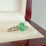 Gold 14K Yellow Gold Boyaca Colombian Emerald & Diamond Ring Image 6