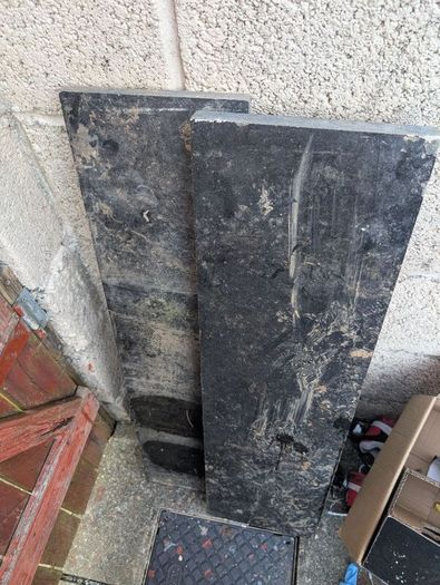 Two big lumps of marble