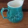 Lovely Vintage Retro Extremely Rare 70's Jade Green Milk Jug Made by Celtic Kilrush in the Fabulous and Rare Irish Earl Pattern featuring a Cherry and Foliage Motif Image 4