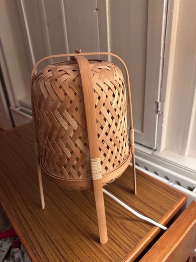 IKEA VATERBOM Rattan & Bamboo Table Lamp
