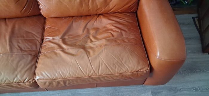 Leather couch / sofa