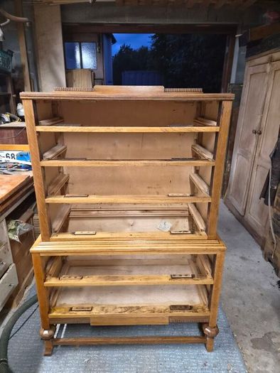 Mid century OAK 'High Boy' chest of drawers