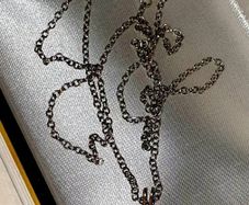 Pristine Hallmarked Silver 18" Chain with Amethyst
