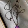 Pristine Hallmarked Silver 18" Chain with Amethyst Image 7