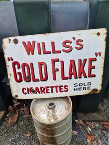 Wills Gold Flake enamel sign