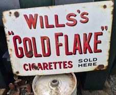 Wills Gold Flake enamel sign