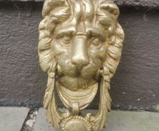 door knocker solid brass lion head