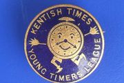 KENTISH TIMES YOUNG TIMERS LEAGUE (children's newspaper club) - a vintage membership enamel badge (1930's)