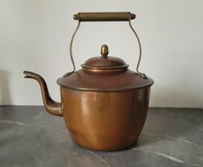 Antique copper & brass kettle