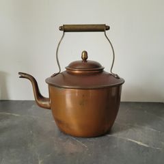Antique copper & brass kettle