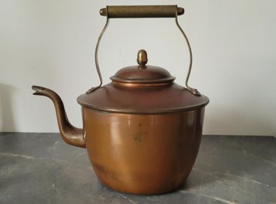 Antique copper & brass kettle