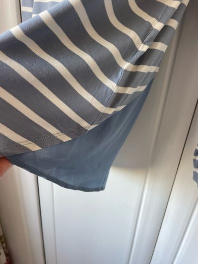 top Bnwt long sleeve striped top with chiffon detail