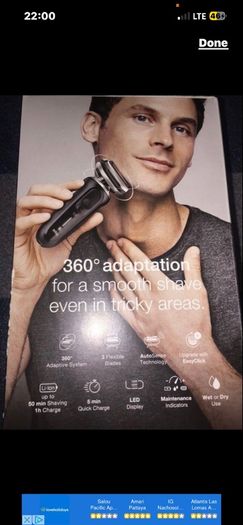 braun new series 7 smart sonic shaver with smart dock station clean charge Wet and Dry Electric Shaver