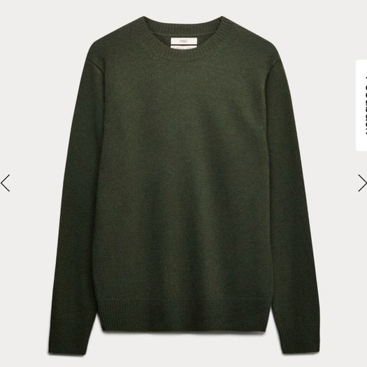 M&S Lambswool Green Sweater
