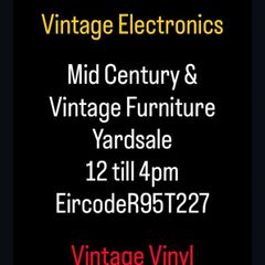 Mid Century and Vintage Furniture Yardsale Sat May 30th 12 till 4pm Eircode R95T227