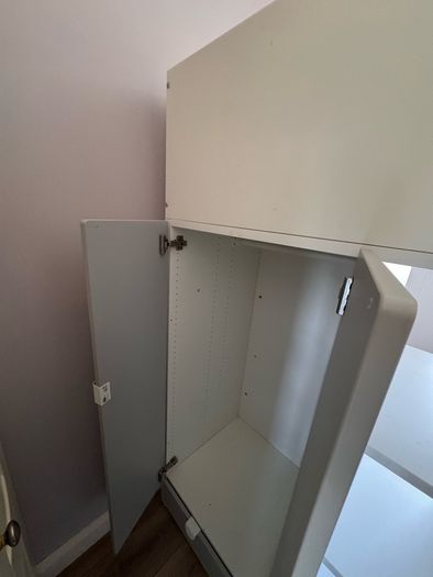 Loft bed with desk and wardrobe