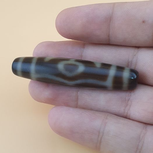 Vintage Himalayan Tibetan 4 Eyes Agate Dzi Bead Amulet