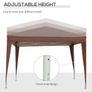 10x10ft Popup Gazebo Marquee Party Tent Pavilion Coffee with 4 Sides Image 9