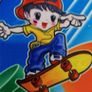 Childrens Bag Boy On A Skateboard Blue Image 3