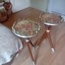 Mid century french tripod side table or plant stand Image 9