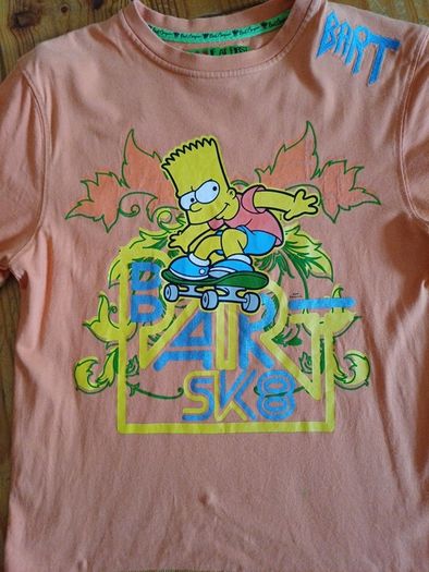 Age 9-10 Orange Bart Simpson Teeshirt