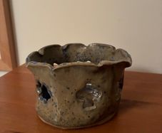 pottery candle holder
