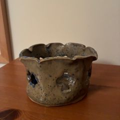 pottery candle holder