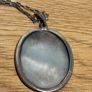 Vintage Sterling Silver Necklace with Abalone Shell Pendant Image 2