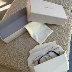 Jimmy Choo Gold Glasses with Pearl Detailing