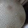 Kimba side tables - hammered metal golden top on black stylish legs Image 3