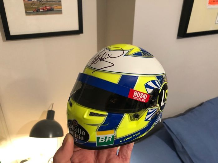 Lando Norris Signed 1/2 McLaren Helmet