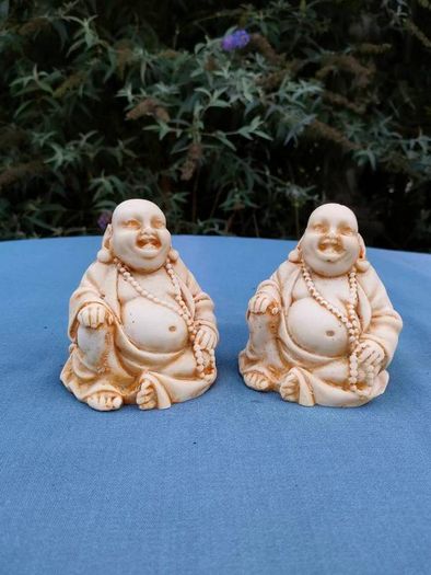 2 X Stone fat Bhuddas