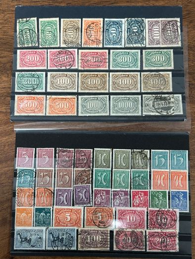 Germany 1872-1945 Reich Collection lot stock 1200+ stamps and 2 Mint sheets