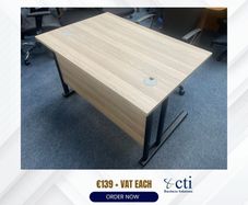 20 X Ex-Corporate 1200mm Office Desks - Urban Oak