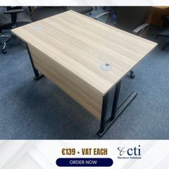 20 X Ex-Corporate 1200mm Office Desks - Urban Oak