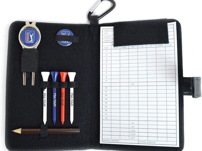 Golf Leather Organiser - Black