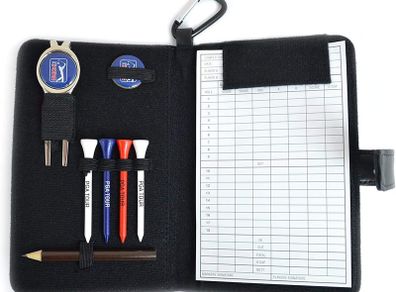 Golf Leather Organiser - Black