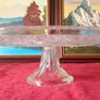 Vintage Cut Glass Art Deco Footed Cake Stand Image 4