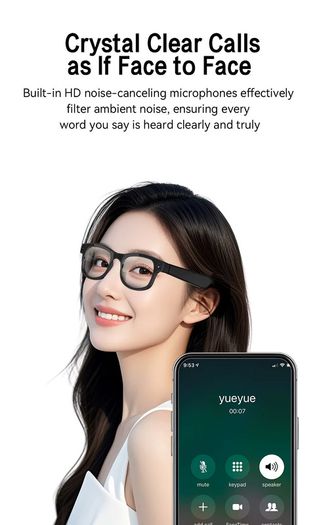 Ai Smart Glasses Multi-Functional Wireless Headphones, 8 Million Pixels Camera, Ai Translation, Chat GTP