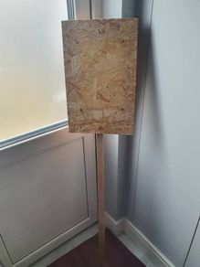 Planning permission wooden sign