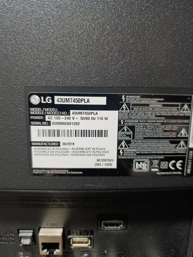 Lg 43" 4k Smart Tv