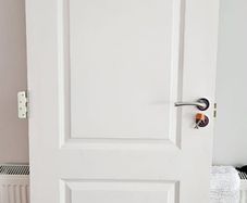 White 4 Panel Internal Door with Handles and Hinges