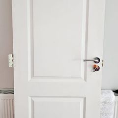 White 4 Panel Internal Door with Handles and Hinges